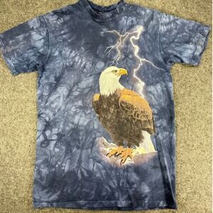 VTG The Mountain Eagle Lightning Tie Dye Graphic T Shirt Mens Medium Cotton